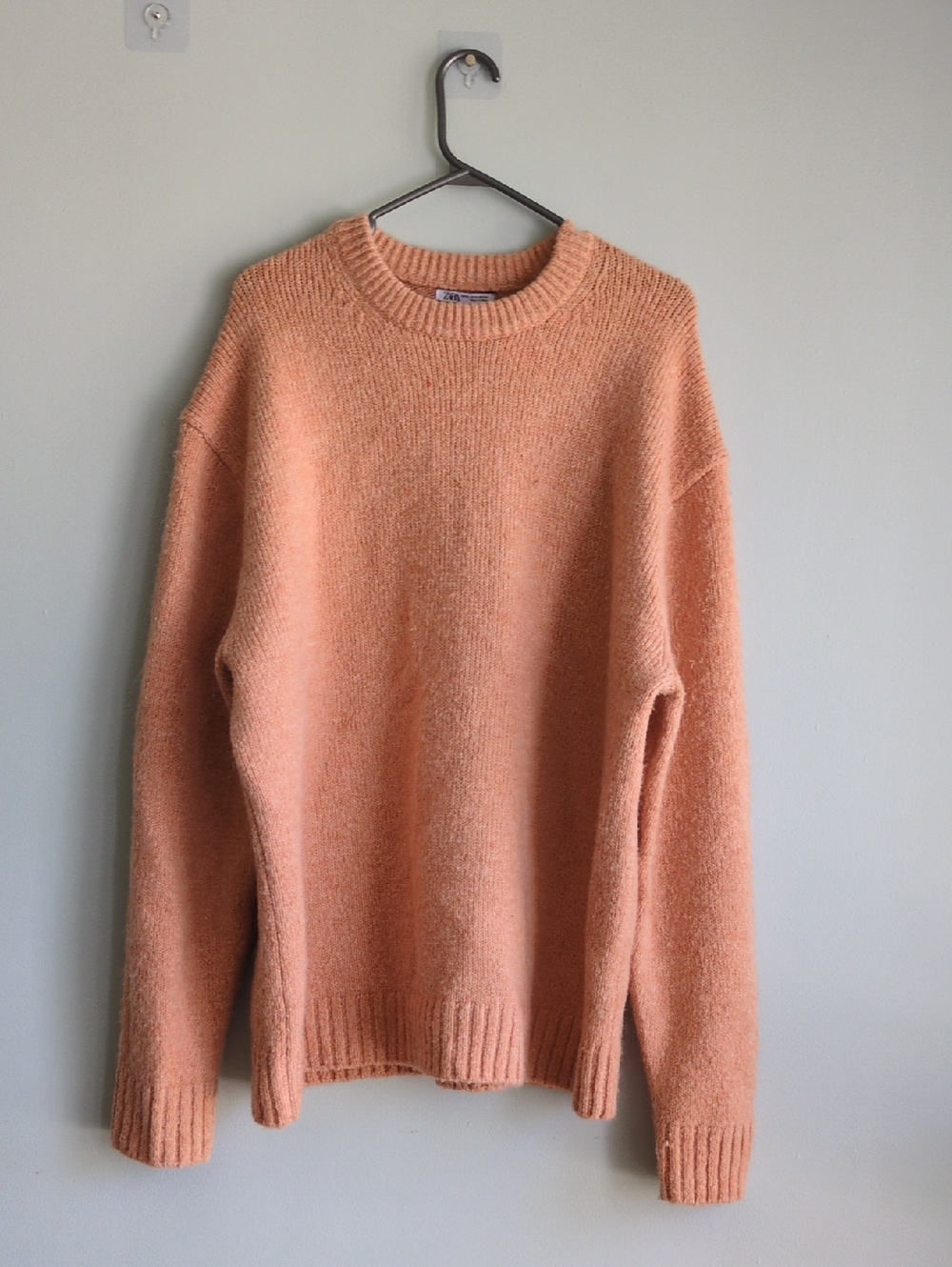 Zara Peach Crewneck Sweater - Soft Knit Men's Pullover